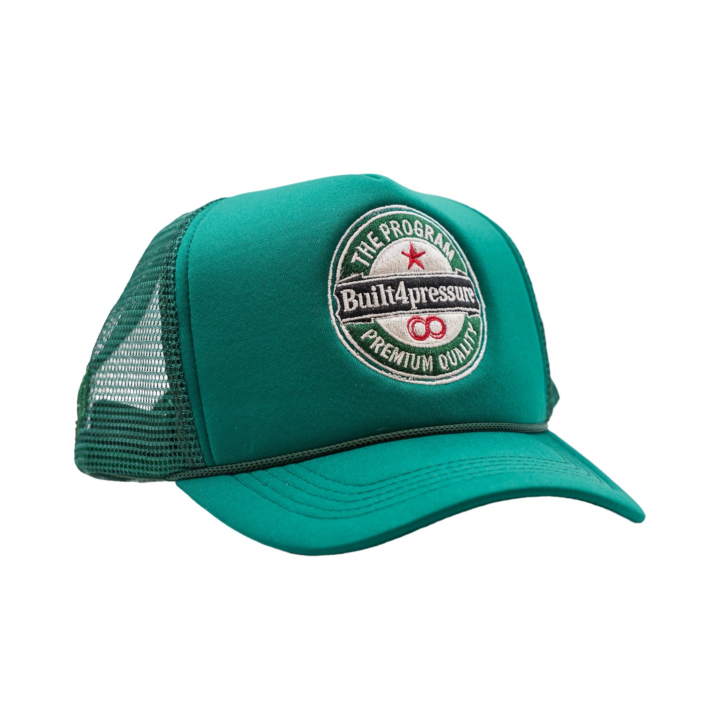 BUILT4PRESSURE™ “THE PROGRAM” TRUCKER HAT – EMERALD GREEN