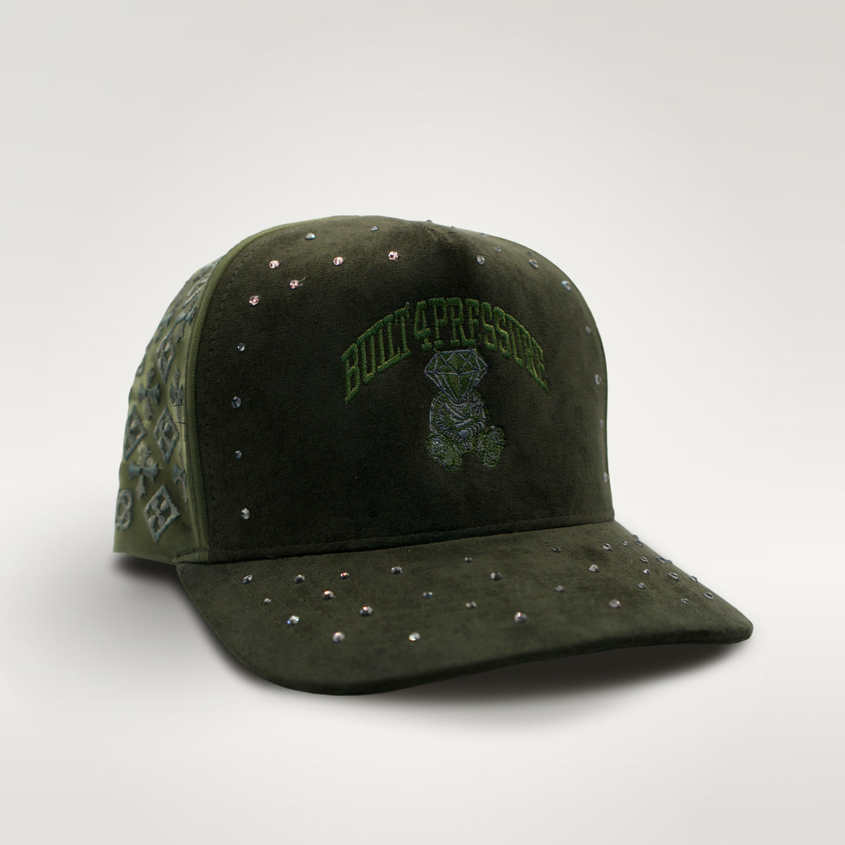 Diamond Boy Premium Suede Snapback — Forest Green