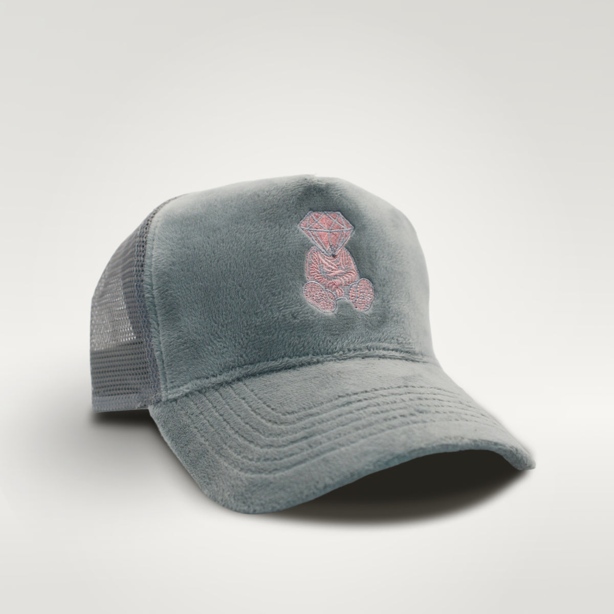 Diamond Boy Snapback — Pink on Gray