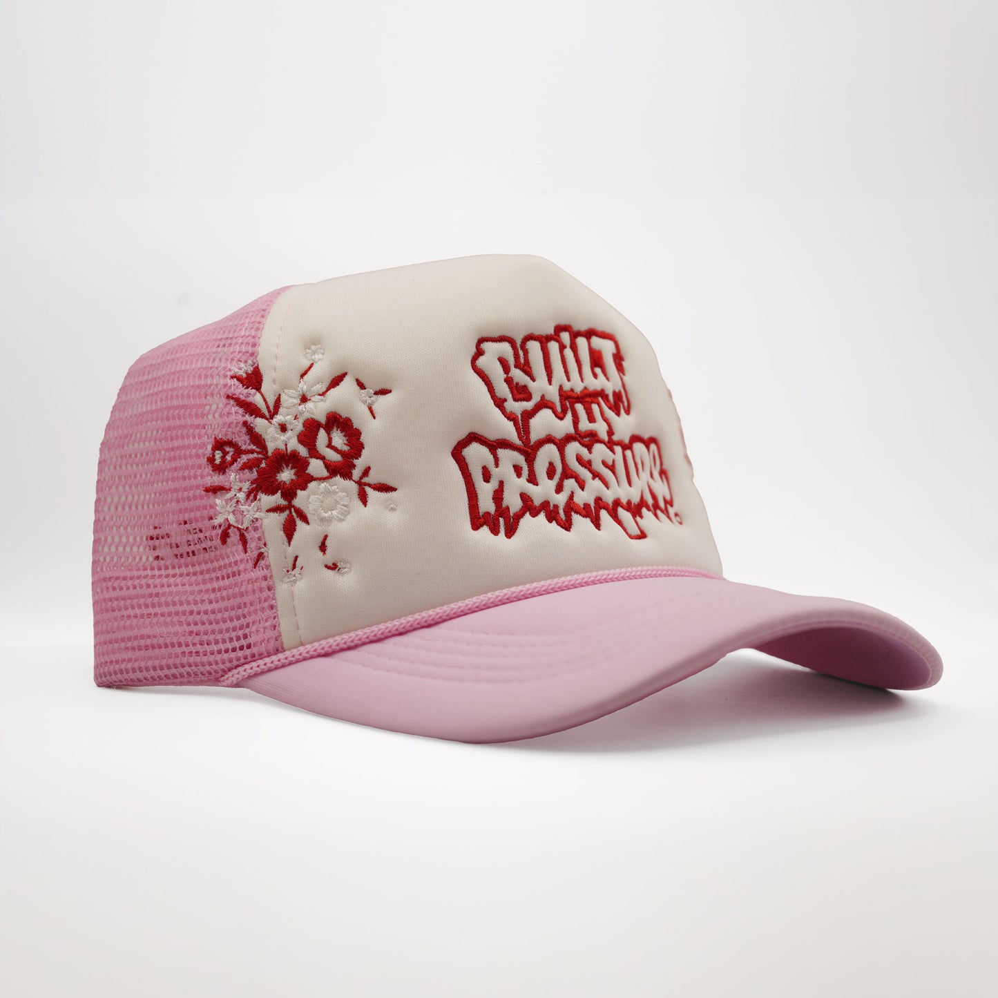 Floral Tat Trucker Hat - The Pink