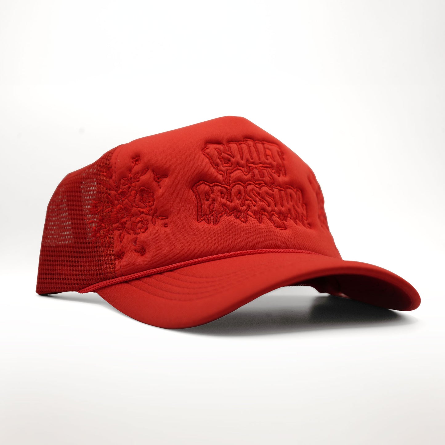 Floral Tat Trucker Hat - The Reds