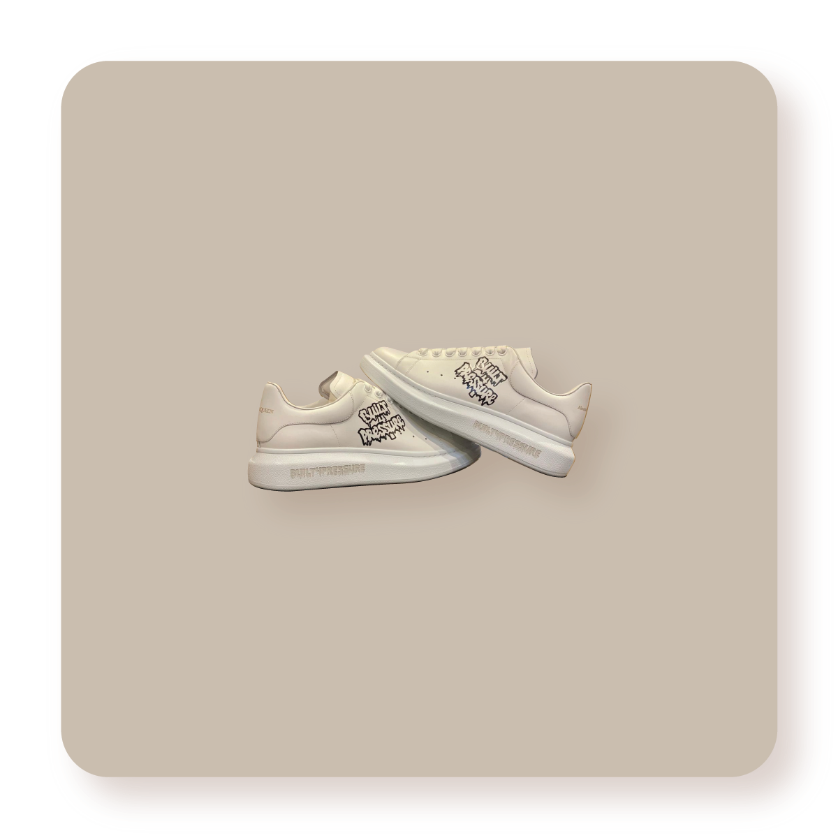 Shoe - ALEXANDER MCQUEEN White & Creme Oversized Sneakers