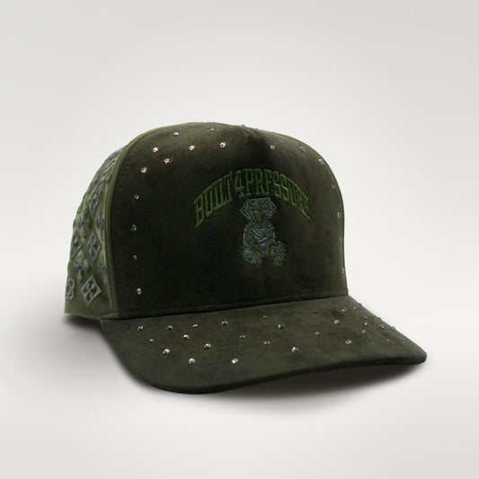 Diamond Boy Premium Suede Snapback — Forest Green