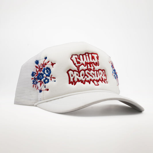 Floral Tat Trucker Hat - The Whites