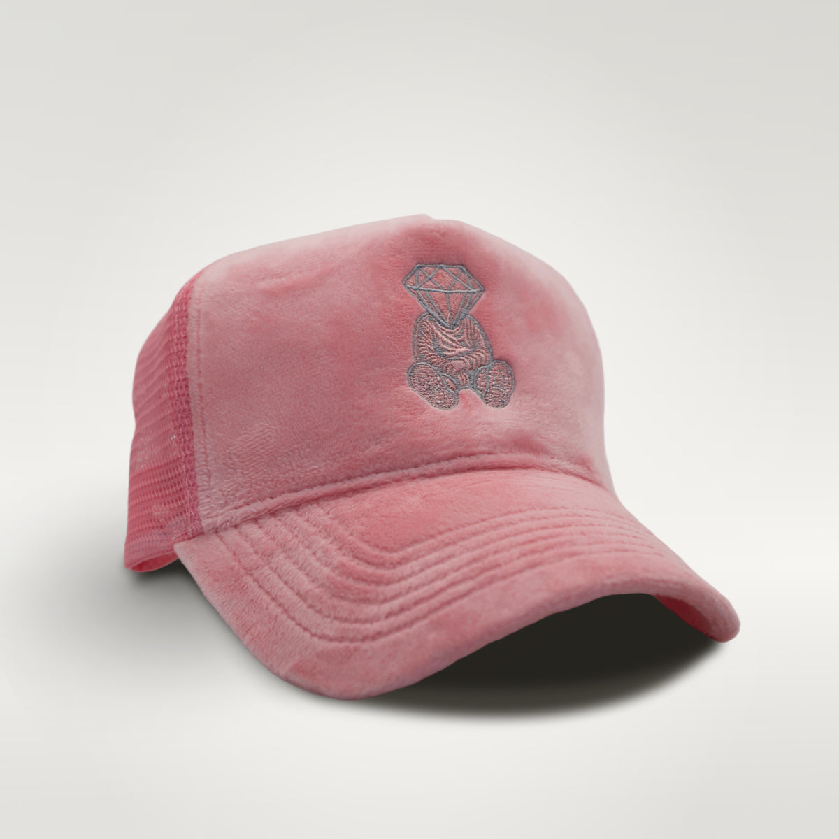 Diamond Boy Snapback — Gray on Pink